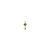 Piercing dorado de rombo verde