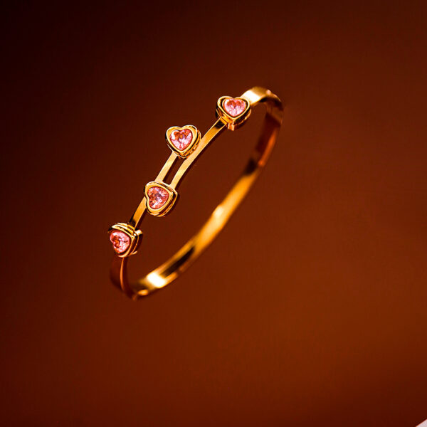 Pulsera de corazones rosa - Imagen 3