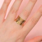 Anillo Dorado de Acero Inoxidable (ajustable) - Africano - Imagen 2