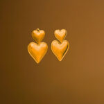 Aretes Dorados de Acero Inoxidable de Corazón - In Love - Imagen 3