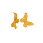 Aretes Dorados de Acero Inoxidable de Mariposa - Volare fondo blanco