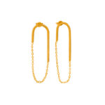 Aretes Dorados de Acero de Titanio con Cadera - Catena fondo blanco