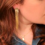 Aretes Largos de Acero de Titanio - Flow pieza puesta