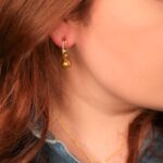 Aretes de Acero Inoxidable - Wrecking Ball pieza puesta