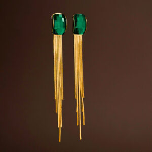 Aretes largos de acero inoxidable after tomorrow fondo oscuro