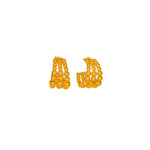 Arracadas Doradas de Acero Inoxidable - Spheres fondo blanco