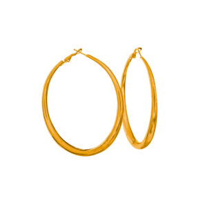 Arracadas Doradas de Acero de Titanio - Diminuire fondo blanco