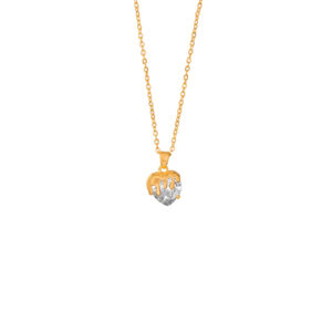 Collar Dorado de Acero Inoxidable - Corazón Derretido k fondo blanco