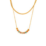 Collar Dorado de Acero Inoxidable - Sorriso Colorato fondo blanco