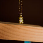 Collar Dorado de Acero Inoxidable de Pandita - Zircoin Bear fondo oscuro