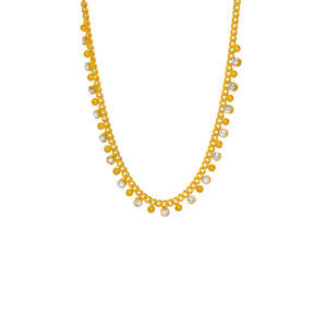 Collar Dorado de Acero de Titanio - Luminoso fondo blanco