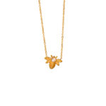 Collar Dorado de Acero de Titanio de Abejita fondo blanco