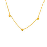 Collar Dorado de Acero de Titanio de Corazón - Piccoli Cuori fondo blanco