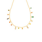 Collar de Acero de Titanio con Piedras - Nui