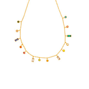 Collar de Acero de Titanio con Piedras - Nui