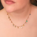 Collar de Acero de Titanio con Piedras - Nui pieza puesta