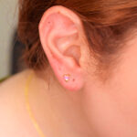 Piercing Dorado de Acero Inoxidable de Foco de Corazón - Imagen 2