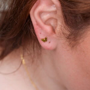Piercing Dorado de Acero Inoxidable de Mariposa Pequeña pieza puesta