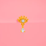 Piercing Dorado de Acero Inoxidable de Ojo y Lágrima - Imagen 3