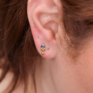 Piercing Dorado de Plata 925 de Pirámide pieza puesta