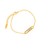 Pulsera Dorada de Acero Inoxidable - Abaque fondo blanco