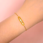 Pulsera Dorada de Acero Inoxidable - Abaque pieza puesta