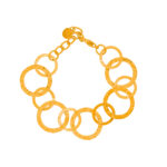 Pulsera Dorada de Acero Inoxidable de Aros - Hoopau fondo blanco