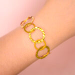 Pulsera Dorada de Acero Inoxidable de Aros - Hoopau - Imagen 2