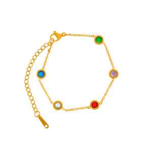 Pulsera Dorada de Acero de Titanio - WAI WAI fondo blanco