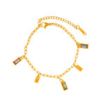 Pulsera de Acero de Titanio - Bloques Tornasol fondo blanco