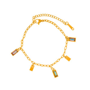 Pulsera de Acero de Titanio - Bloques Tornasol fondo blanco