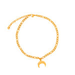 Tobillera Dorada de Acero Inoxidable de Lunita fondo blanco