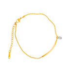 Tobillera Dorada de Acero de Titanio - Stiklo fondo blanco